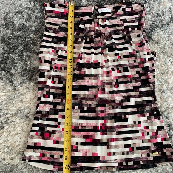 Calvin Klein Pleat Neck Top Sleeveless Size P - Picture 10 of 17